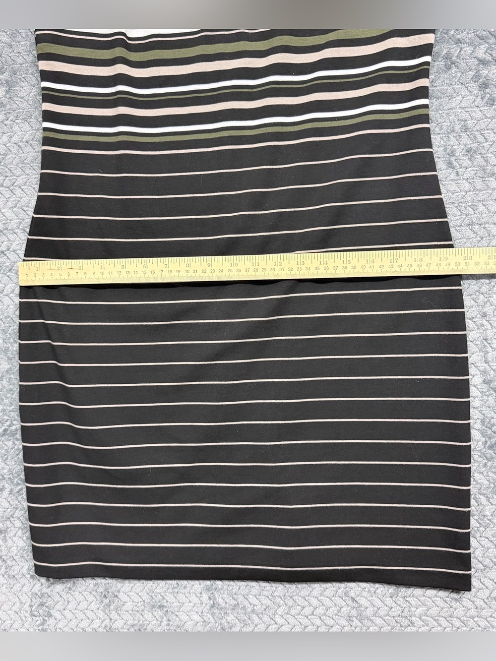 Calvin Klein Striped Sheath Dress Olive Green and Black Size 10 - Picture 10 of 10